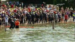 15 Erbacher Triathlon  1000 Sportler beim Schwimmen Radfahren und Laufen Regio TV Schwaben [upl. by Narol]