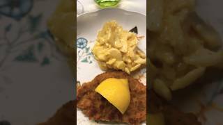 What is Classic Pork Schnitzel shorts german potato salad chardonnay tasting [upl. by Aihcsrop722]