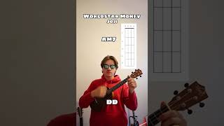 Worldstar Money  Joji Ukulele Tutorial shorts [upl. by Akselaw]