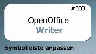 Writer 003 Symbolleiste anpassen deutsch [upl. by Abeu]