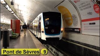 Pont de Sèvres  Ligne 9  Métro de Paris  RATP MF01 [upl. by Llesig]