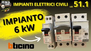 511Scelta interruttori magnetotermicidifferenziali BTicino per impianto elettrico civile da 6 kW [upl. by Woodman]