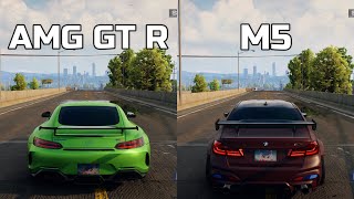 NFS Unbound MercedesAMG GT R vs BMW M5  WHICH IS FASTEST Drag Race [upl. by Musa]