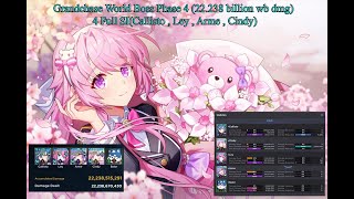 Grandchase World Boss Phase 4 22238 billion wb dmg 4 Full SICallisto  Ley  Arme  Cindy [upl. by Eedahs]