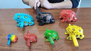 Wooden Frog Unboxing and Review 2021  Colorful Rasp Musical Instrument [upl. by Cuyler510]