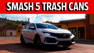 Daily Challenge Civic Duty  Smash 5 Trash Cans in any Honda Civic  Forza Horizon 5 Winter Season [upl. by Shayla876]