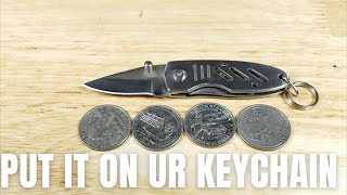 THE BEST ALL STAINLESS STEEL MICRO KEYCHAIN KNIFE BARRYSAIL REVIEW [upl. by Persson]