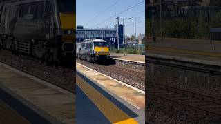 Intercity 225 speeds through St Neots train britishrail britishrailways class91 trainspotting [upl. by Rheba]