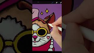 Cat Art in Procreate Play with Colors and Shadows  Beginner Tutorial procreate fashion cat [upl. by Apurk792]