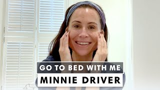 Minnie Drivers Nighttime Skincare Routine  Go To Bed With Me  Harpers BAZAAR [upl. by Ortrude]