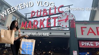 exploring Seattle amp back to school shopping  try on haul WEEKEND VLOG [upl. by Annmarie]