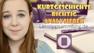 Eine Kurzgeschichte analysieren  Lerntippsammlungde [upl. by Henson]