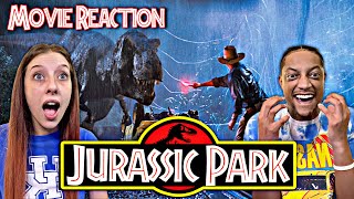 JURASSIC PARK 1993  MOVIE REACTION  Steven Spielberg  Jeff Goldblum  TREX AND RAPTORS😱🦖🦕 [upl. by Stephani]