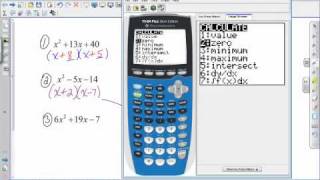 Calculator college algebra Factoring using the TI 84 [upl. by Maite]