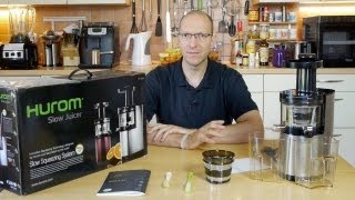 Hurom Slow Juicer  Review amp Test Entsafter VEGAN [upl. by Atnom]