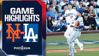 Mets vs Dodgers NLCS Game 1 Highlights 101324  MLB Highlights [upl. by Ahsinahs]