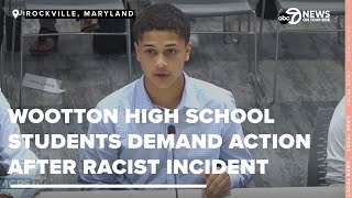 Wootton High School students demand action from school board after racist incident [upl. by Juan]