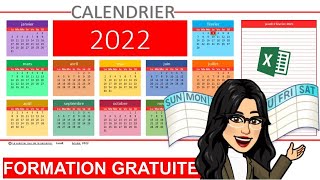 Créer un calendrier annuel sur excel [upl. by Relyks]