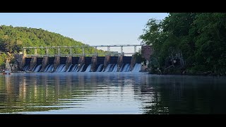 Kayak Fishing High Rock Lake Dam Catfish and White Perch [upl. by Ruhtra]