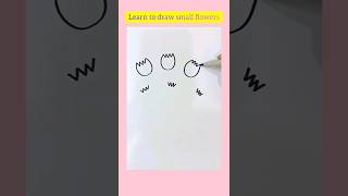 Today I will teach you how to draw small flowers Easy and beautiful step by step shorts drawing [upl. by Morrie]