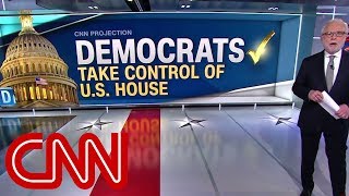 Democrats take control of House CNN projects  Midterm elections [upl. by Kung]