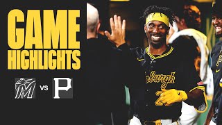 Andrew McCutchen Hits 20th Home Run in Win  Marlins vs Pirates Highlights 91024 [upl. by Waxler]