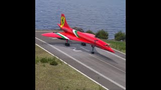 Supersonic Concorde Ferrari takes off from a short runway [upl. by Kevin769]