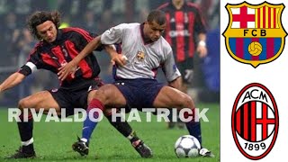 Rivaldo  Hat Trick Barcelona vs Valencia 2001 [upl. by Nillok]