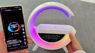 G Shape Wireless Charger with Bluetooth Speaker amp RGB Lamp Unboxing  Does It Really Work [upl. by Aihsatsan]