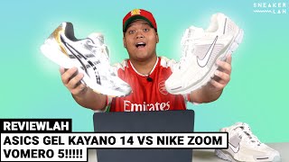 ReviewLAH  Asics Gel Kayano 14 vs Nike Zoom Vomero 5 [upl. by Yasmeen532]