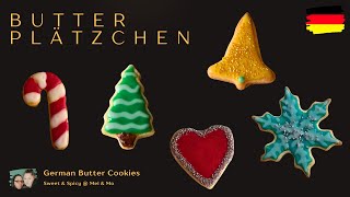 Butterplätzchen zum Ausstechen mit Zuckerguss  Weihnachtsplätzchen Rezept [upl. by Ekalb]