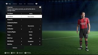 Andriy Shevchenko FIFA 24 pro clubs look alike tutorial  EA SPORT FC 24  Ukrain  AC Milan [upl. by Walling]