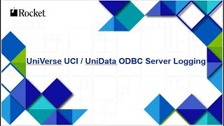 UniVerse UCI  UniData ODBC Server Logging [upl. by Pierro]