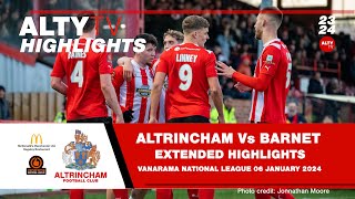 ALTRINCHAM Vs BARNET  Official Extended Match Highlights  06012024 [upl. by Atnek]