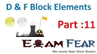 Chemistry D amp F Block Elements part 11 Electronic Configuration CBSE class 12 XII [upl. by Breger882]