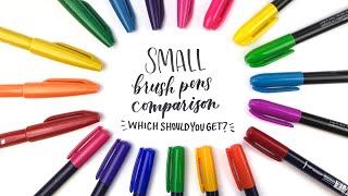 Small brush pens comparison including the new Tombow Fude colors [upl. by Warden]