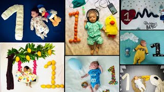 Affordable and easy one month theme baby photography  1 month baby photoshoot ideas at home [upl. by Demaria]