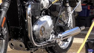 Triumph T120 WASHING YOUR MOTORCYCLE The ultimate bike cleaning method [upl. by Siva]