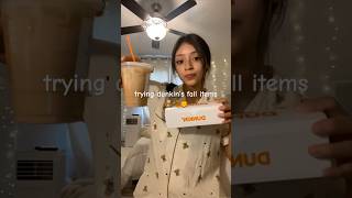 trying dunkin’s fall menu items🧸 [upl. by Ellenrad]