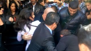 TOTALLY CRAZY Kim Kardashian screaming as she gets ATTACKED by Vitalii Sediuk in Paris [upl. by Valene]