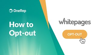 ONEREP REVIEW HOW TO OPT OUT OF WHITEPAGES UPDATED VIDEO GUIDE [upl. by Hart]