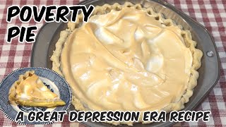 Poverty Pie 🥧 Great Depression Era Recipe  Cheap Dessert [upl. by Hawken]