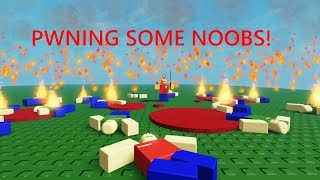 ROBLOX BUT I DESTROY NOOBS Combat initiation [upl. by Leiso]