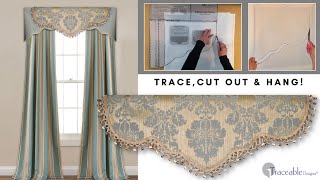 Traceable Designer  Make amazing cornice valances without sewing Trace Cut Out amp Hang diy [upl. by Sigismund627]