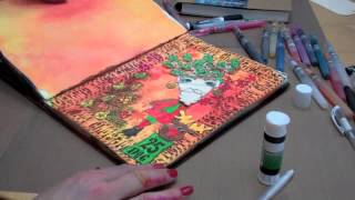 Dylusions Art Journaling Creating a Page  Part 2 [upl. by Haek]