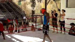 Santiago Sparring al Trejo Buen Boxeo Cubano [upl. by Eustache358]