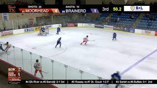 22024 Boys Hockey Section 8AA QF Moorhead vs Brainerd [upl. by Ettolrahs]