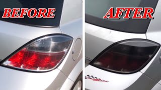 How to SPRAY TINT TAIL LIGHTS Astra H SXI [upl. by Sax]