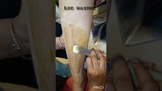 Leg waxing Leg wax at home waxing legs hairremoval shorts viralvideo reels [upl. by Tadashi344]