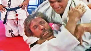 Chuck Norris Picks A Fight With Rickson Gracie And Gets CHOKED OUT [upl. by Earal837]